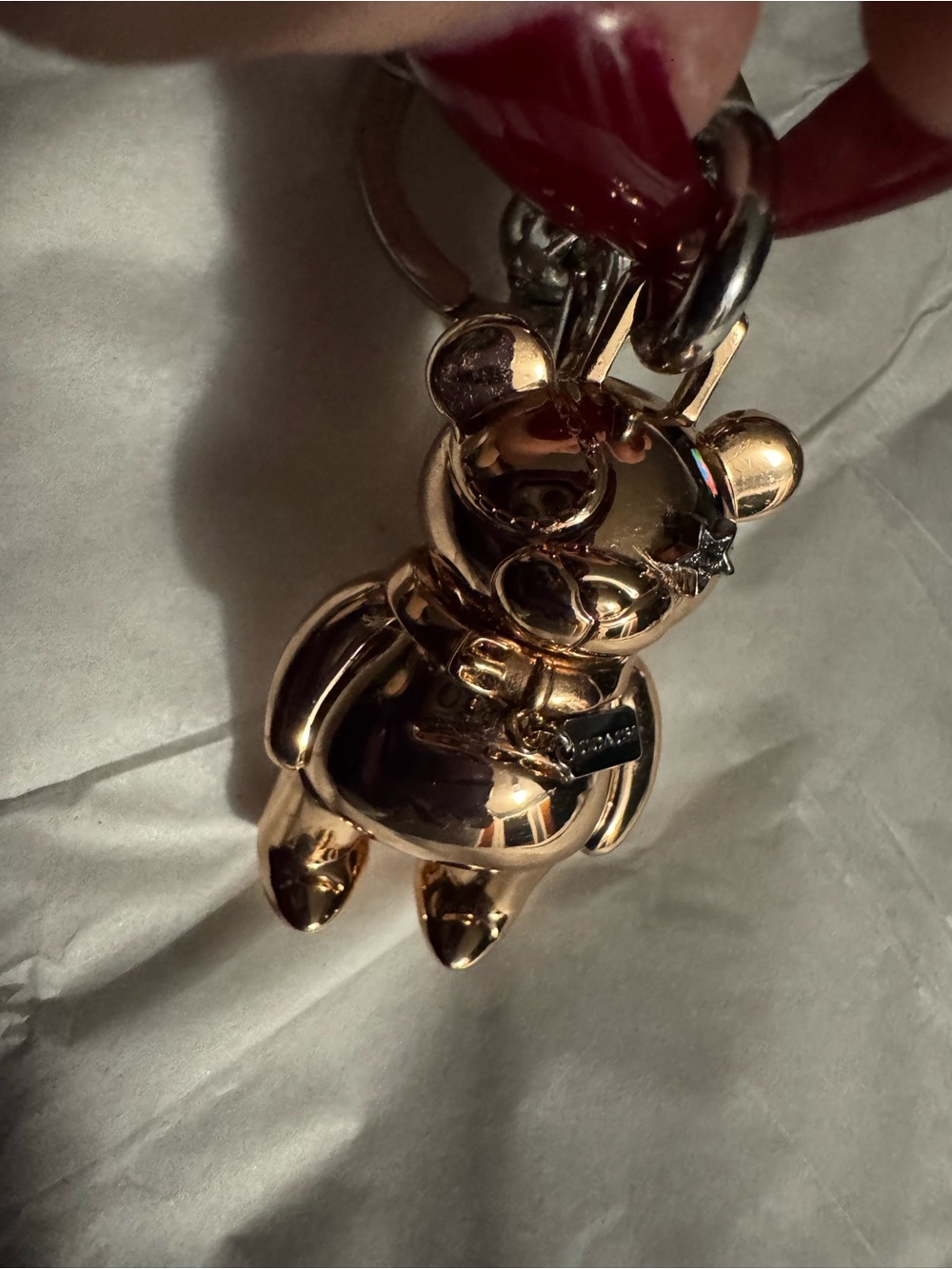 Coach Gold Bear Charm Keychain - - Picture 4 of 8